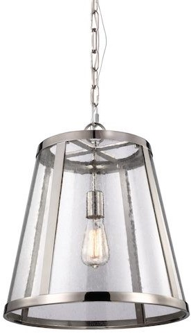 Elstead Lighting Harrow lampe suspendue 1x75 W nickel FE-HARROW-P-M