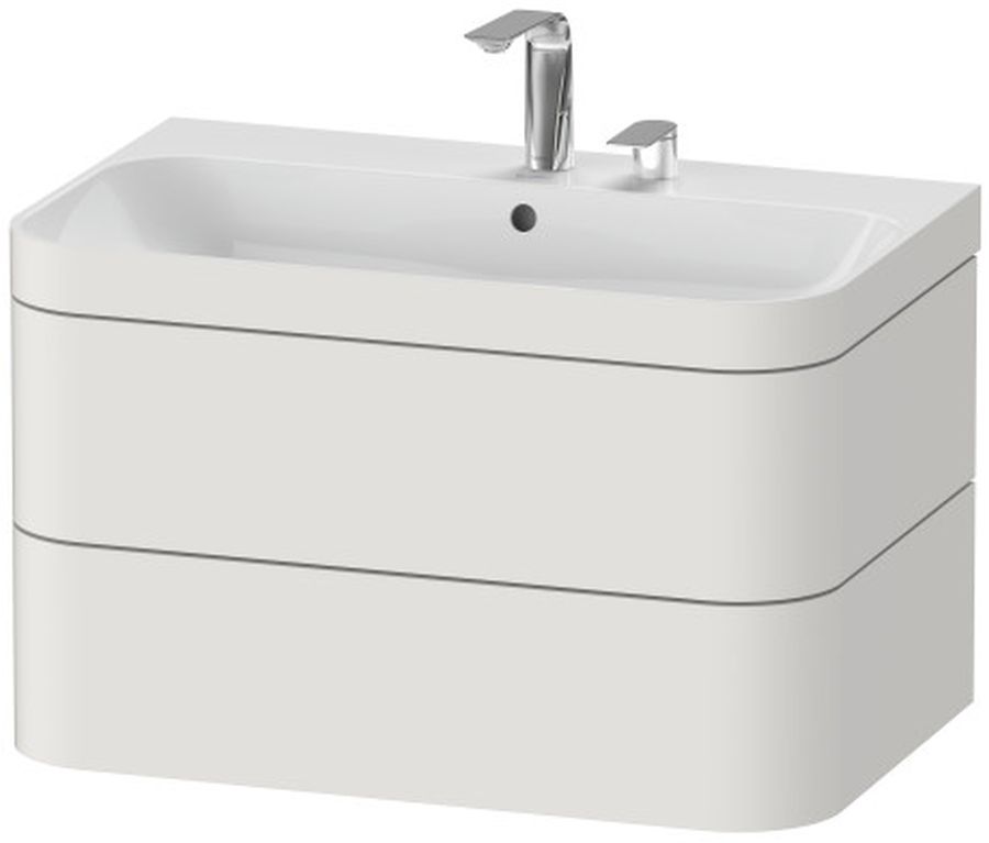 Duravit Happy D.2 lavabo avec meuble 77.5 cm blanche HP4637E3939