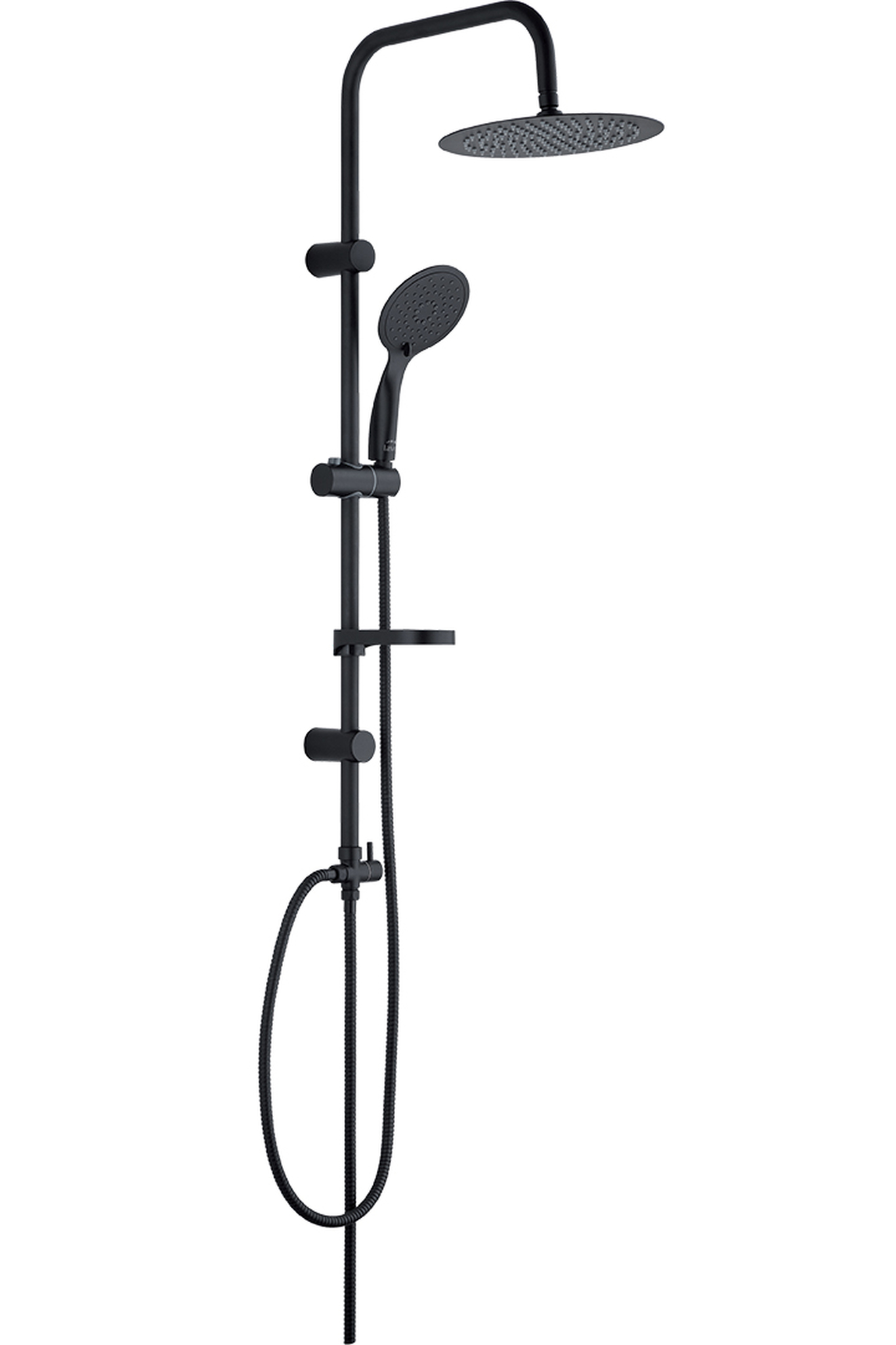 Laveo Fino ensemble de douche mural oui noir PL270OX