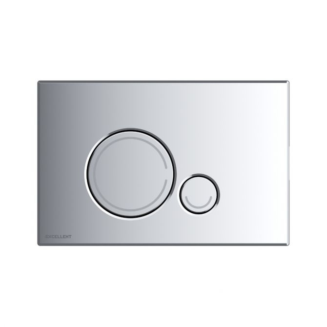 Excellent Ringo bouton de chasse d'eau pour WC chrome mat INEX.RI230.150.CR