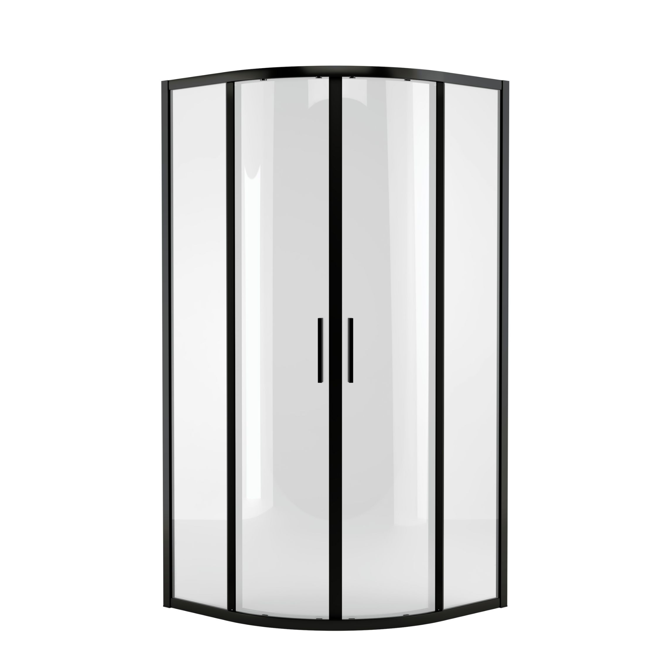 Ravak Blix cabine de douche 80x80 cm semi-circulaire noir mat/verre transparent X3BM40300Z1