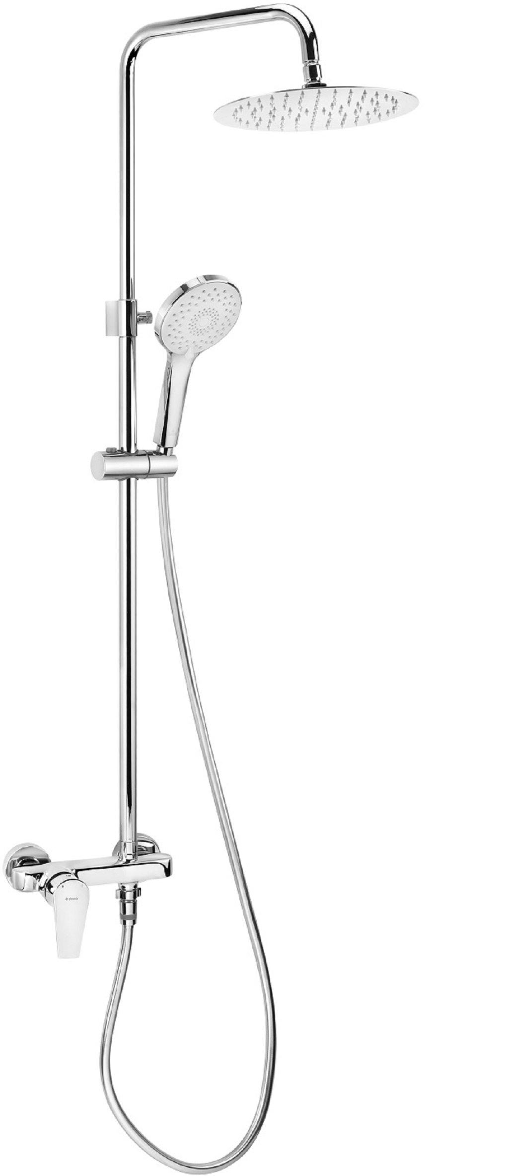 Deante Agawa ensemble de douche mural oui chrome NAC_01QG