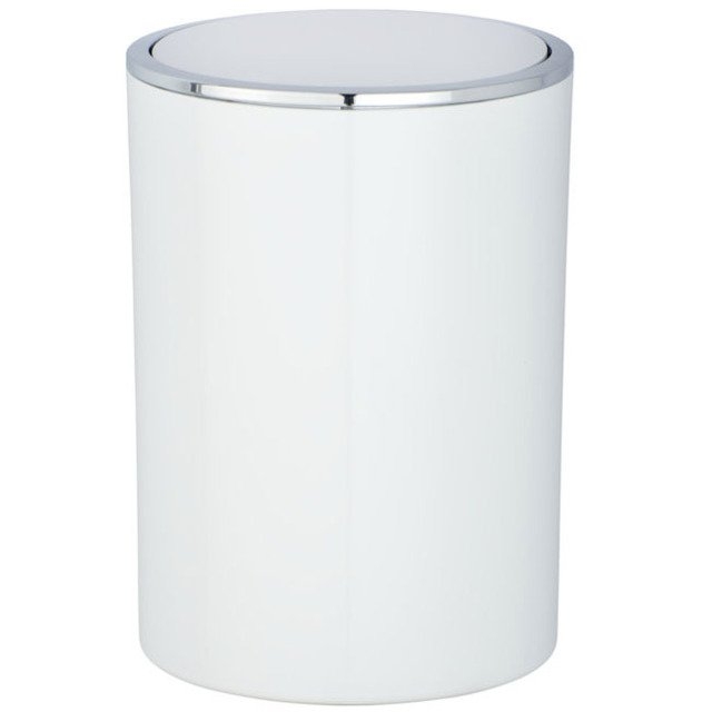 Wenko Inca poubelle 5 l chrome-blanc 22554100