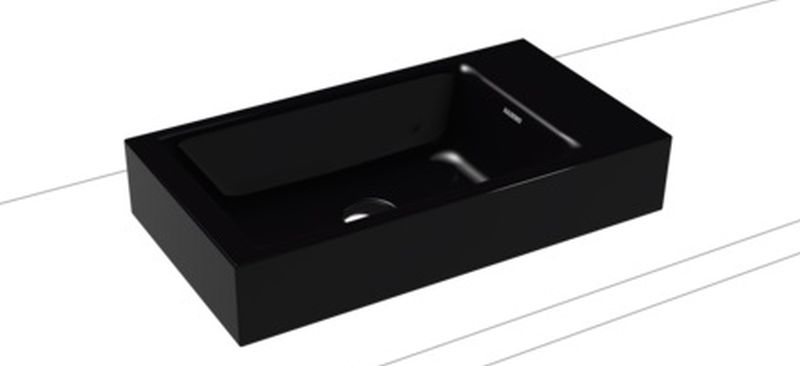 Kaldewei Puro lavabo 55x30 cm rectangulaire à poser noir brillant 906906013701