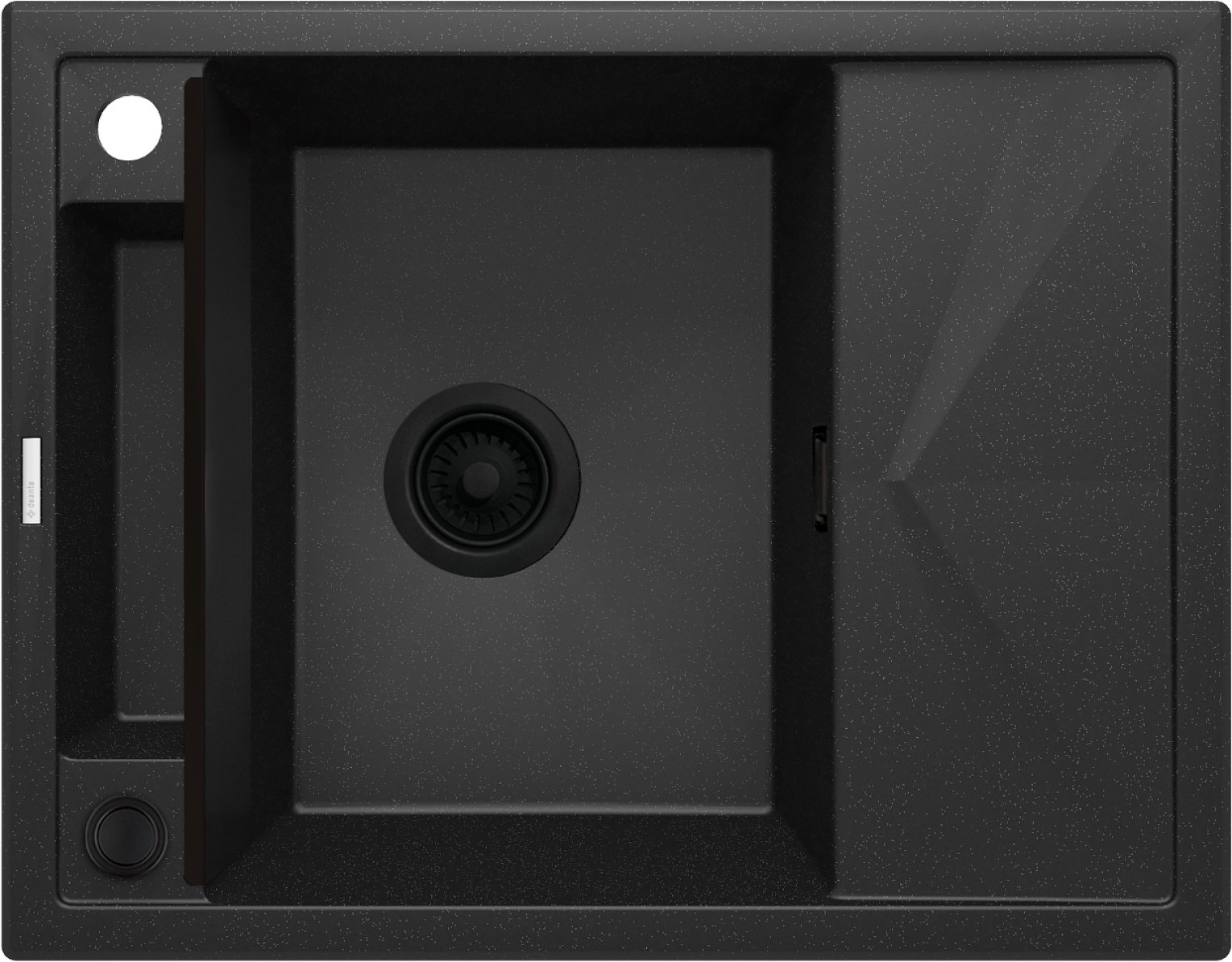Deante Magnetic évier en granit 64x50 cm gris/graphite/onyx ZRM_G11A