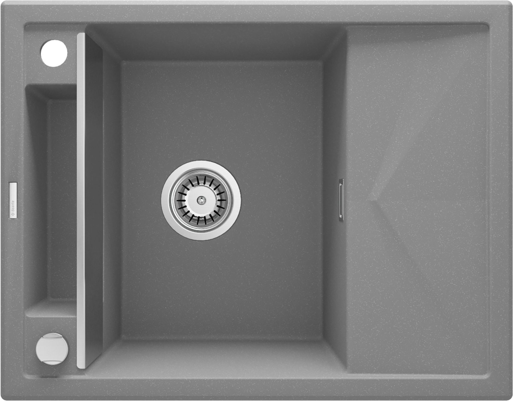 Deante Magnetic évier en granit 64x50 cm gris/graphite/onyx ZRM_S11A