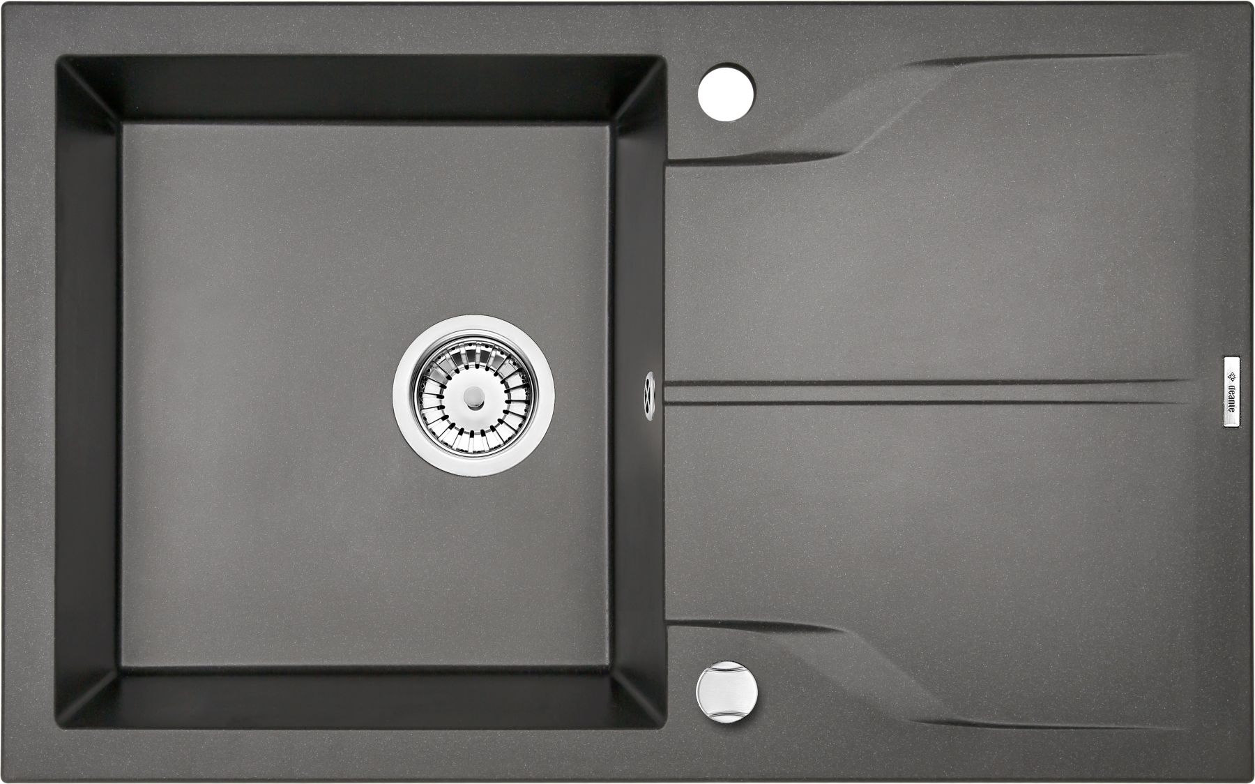Deante Andante Flush évier en granit 78x49 cm anthracite ZQN_T11F