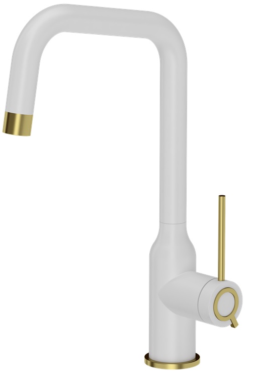 Quadron Natalie Q Line mitigeur de cuisine sur pied blanc-or/vieil or 3523501_WHMPVDG1