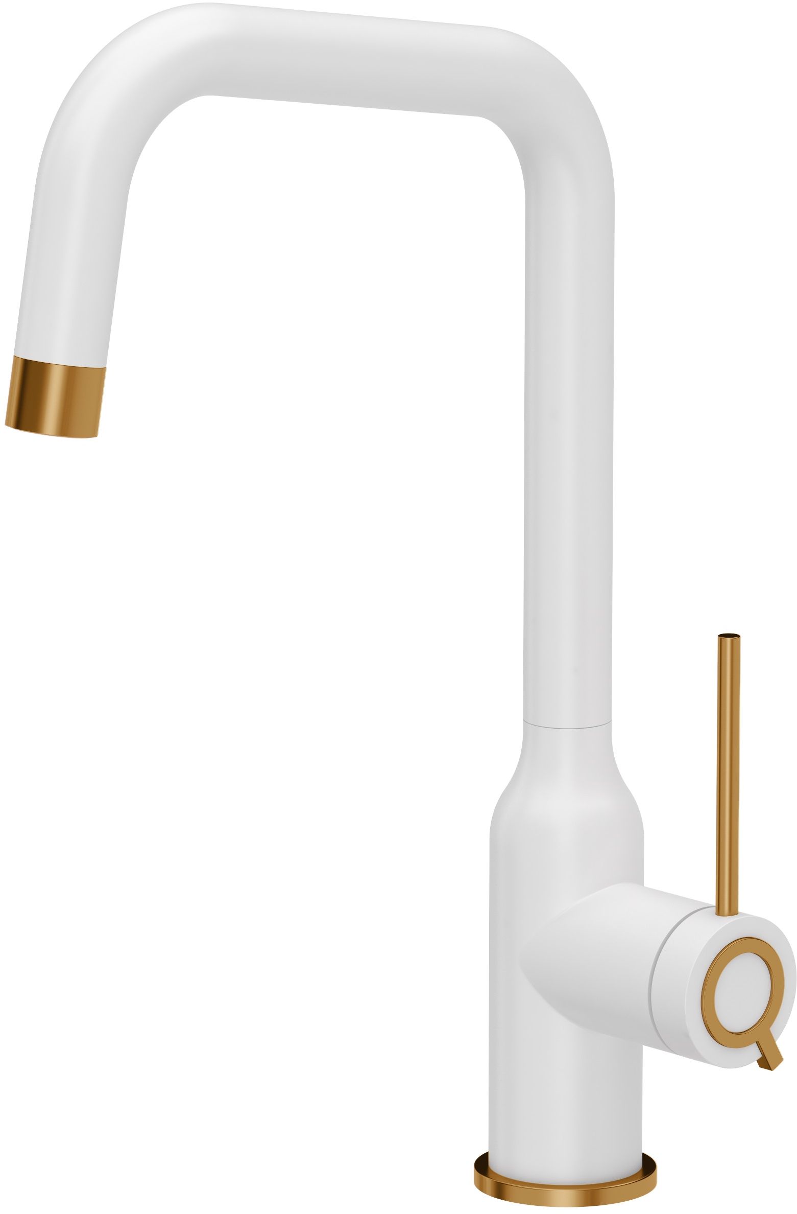 Quadron Natalie Q Line mitigeur de cuisine sur pied blanc-cuivre 3523501_WHMPVDC1