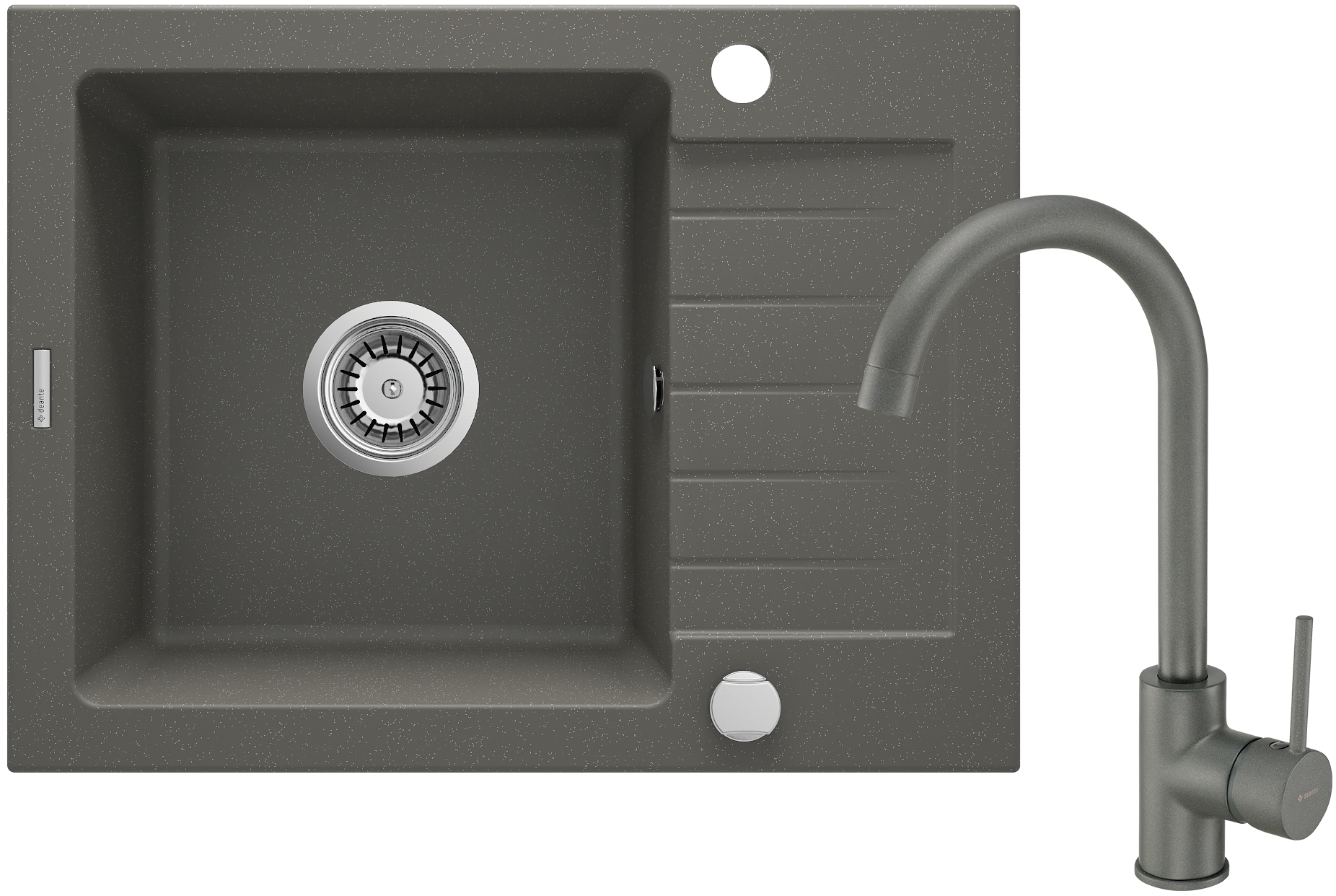 Deante Zorba évier avec mitigeur anthracite/anthracite ZQZAT11A