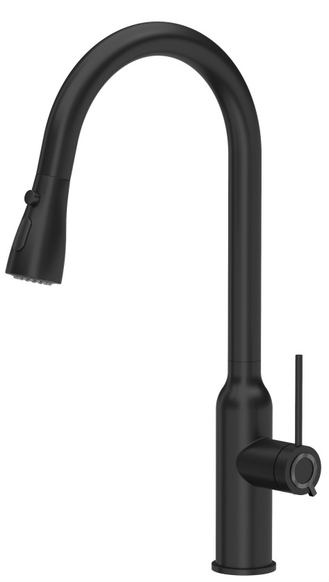 Quadron Jessica Q Line mitigeur de cuisine sur pied carbone 3573591_BLMQS