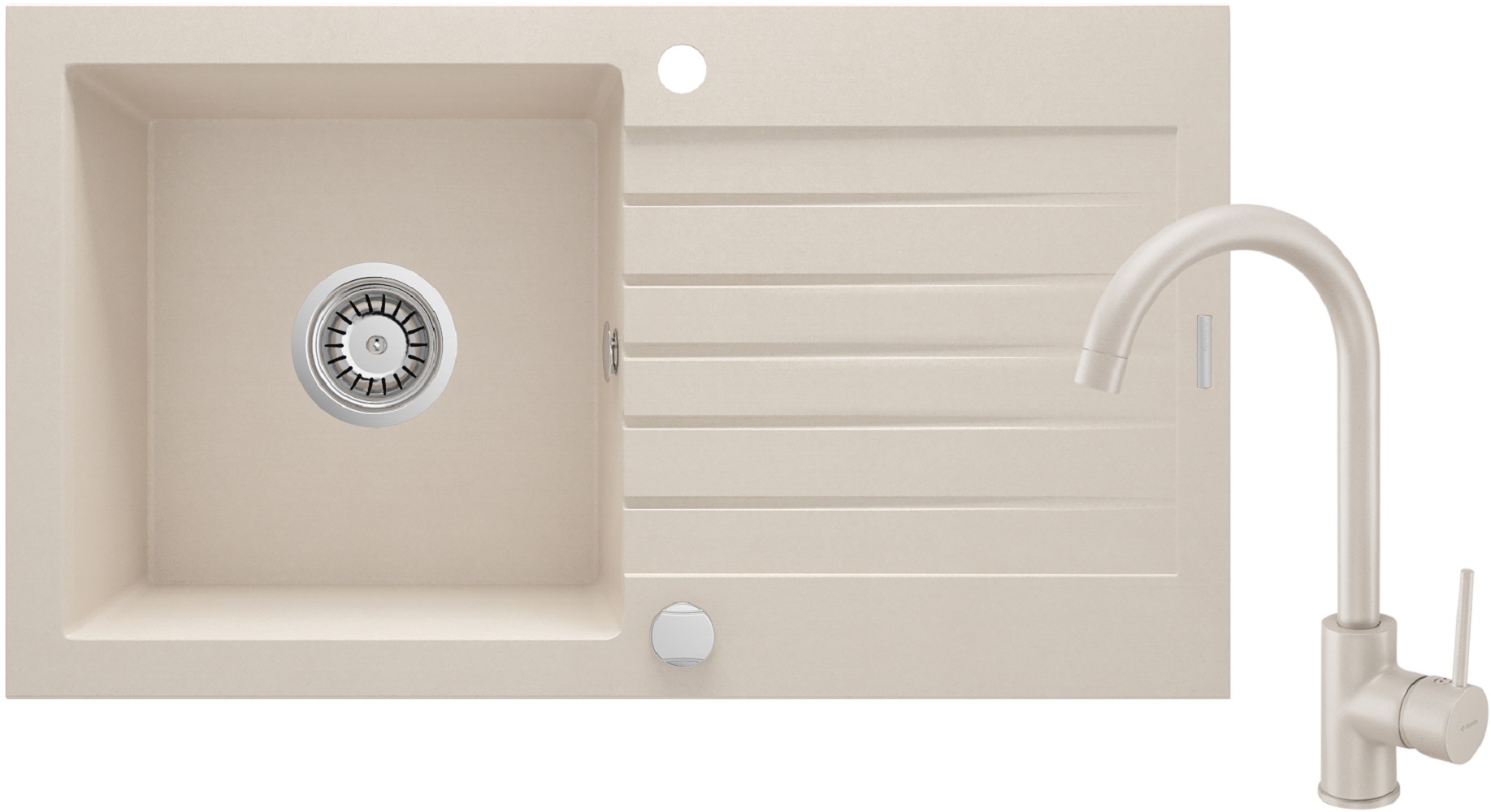 Deante Zorba évier avec mitigeur beige/beige ZQZV5113