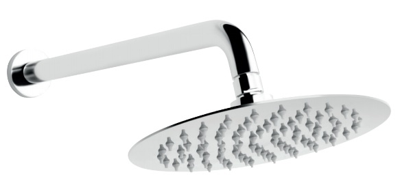 Ferro Slim douche à effet de pluie avec bras 20x20 cm circulaitre chrome NPT11