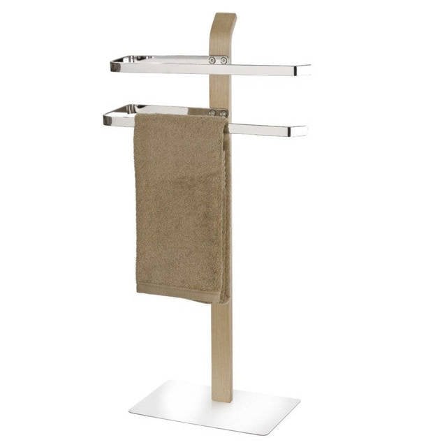 Wenko Samona portemanteau sur pied bois-argenté 20396100