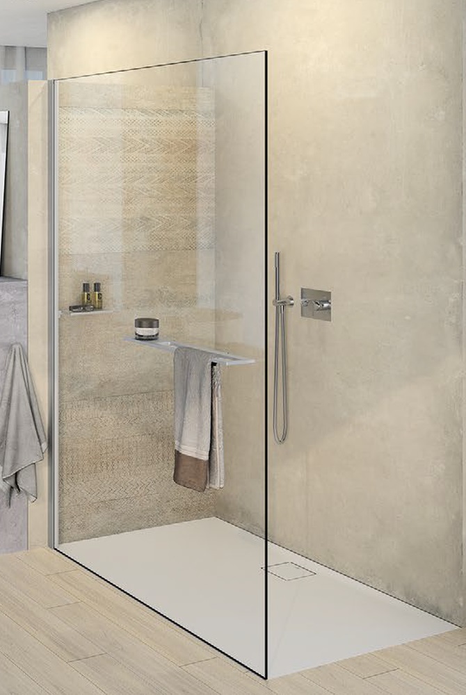 Huppe Select+ paroi de douche 110 cm argenté mat/verre transparent SL0108.087.322