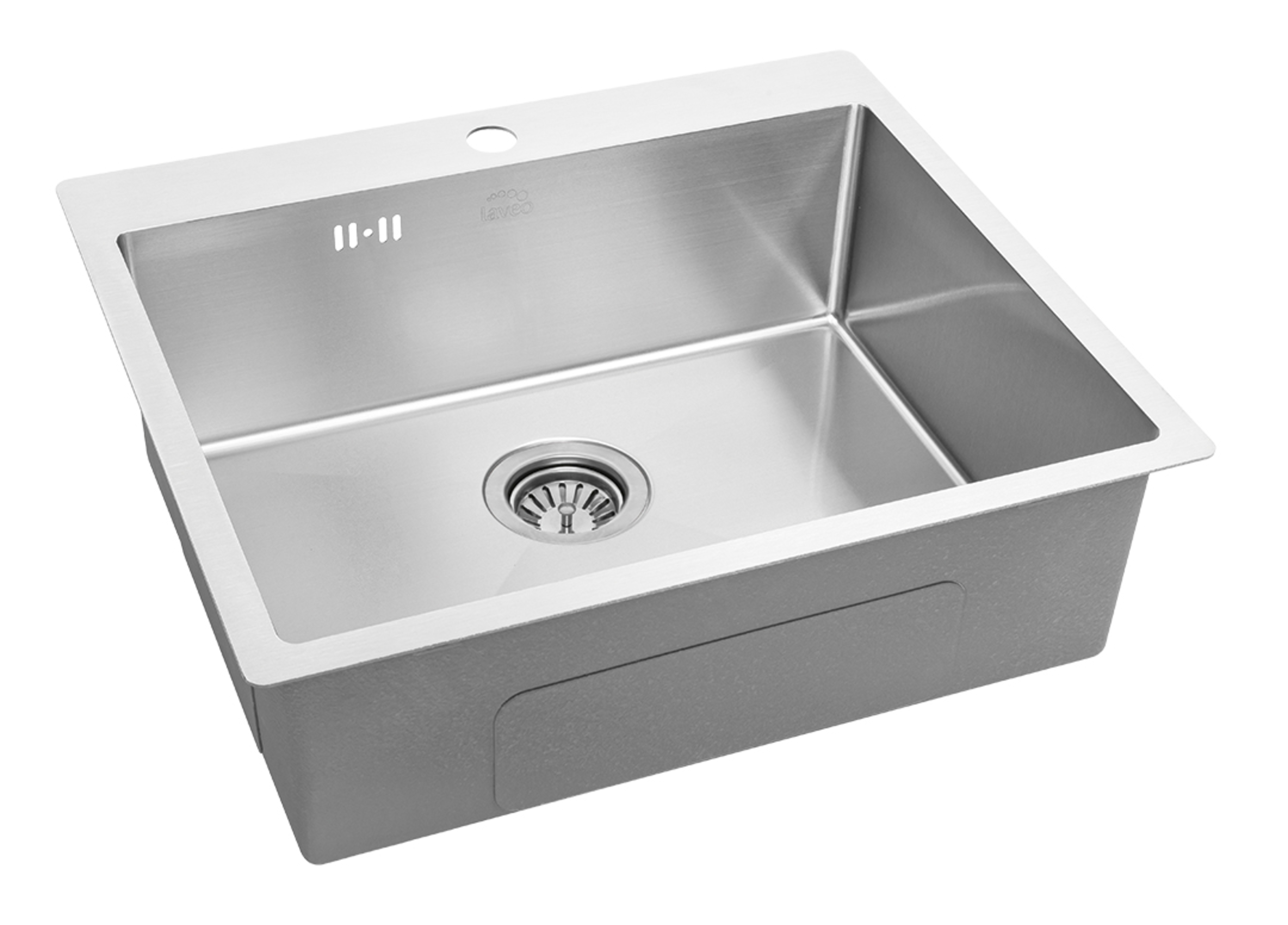 Laveo Marmara évier en acier inoxydable 59x51 cm SAM010T