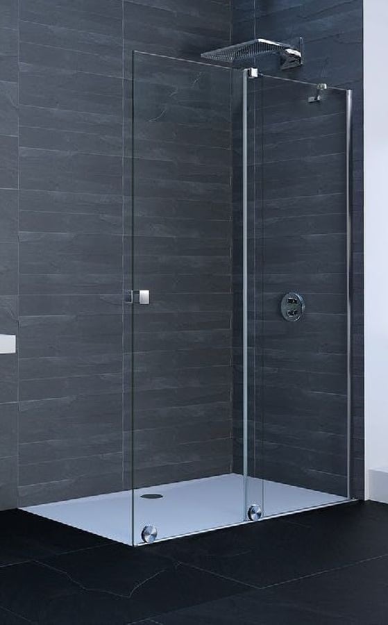 Huppe Xtensa Pure 4-kąt drzwi prysznicowe 120 cm prawe czarny mat/szkło przezroczyste Anti-Plaque XT0223.123.322