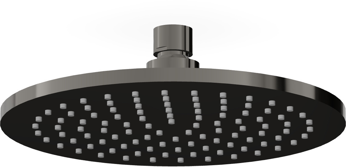Zucchetti douche à effet de pluie 20x20 cm ronde noir Z94265.C50