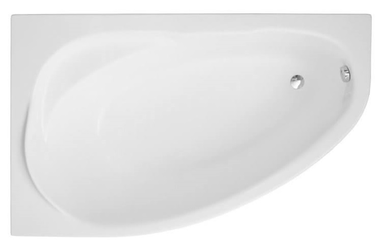 Polimat Marea baignoire d’angle 160x100 cm côté gauche blanc 00534