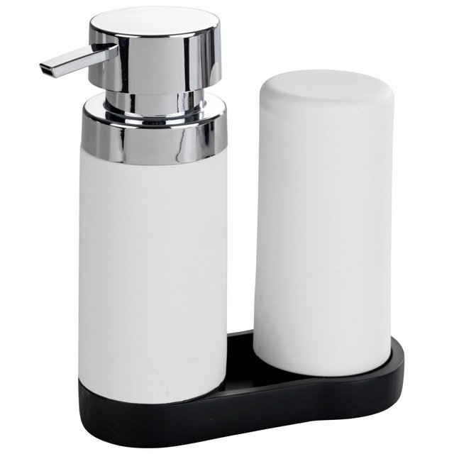 Wenko Easy Squeez-e distributeur de savon blanc-noir 54725100