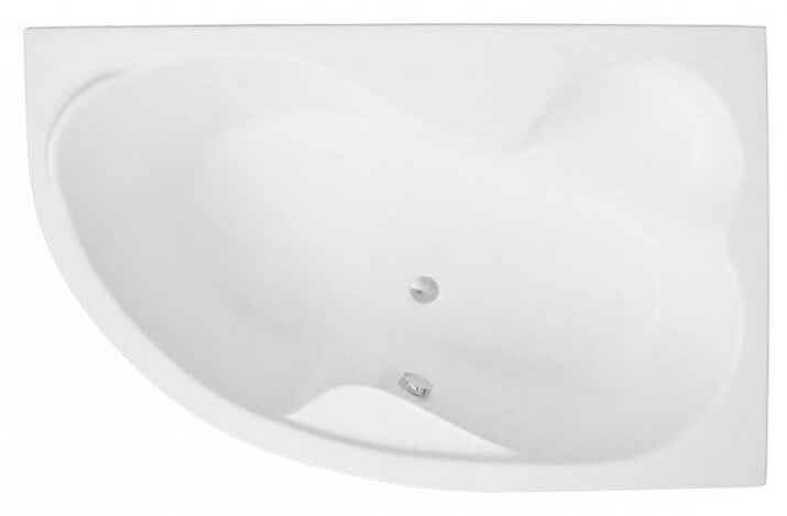 Polimat Mega baignoire d’angle 160x105 cm côté droit blanc 00229