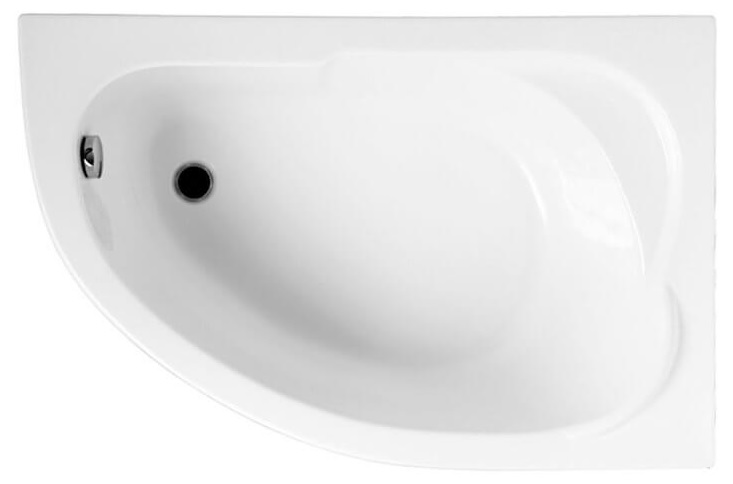 Polimat Standard baignoire d’angle 130x85 cm côté droit blanc 00343