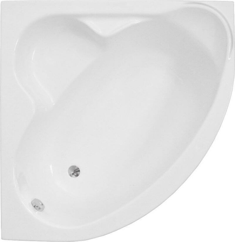 Polimat Standard baignoire d’angle 120x120 cm côté gauche blanc 00205