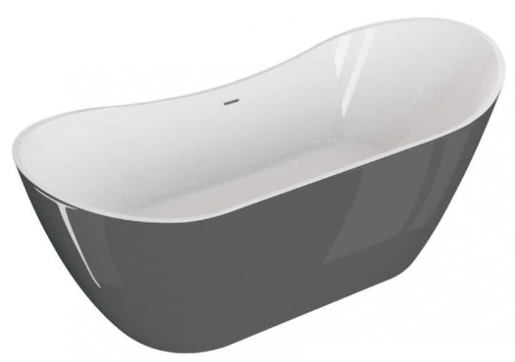 Polimat Abi baignoire autoportante 180x80 cm ovale bicolore 00404