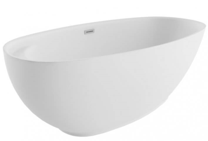 Polimat Kivi baignoire autoportante 165x75 cm ovale blanc 00471