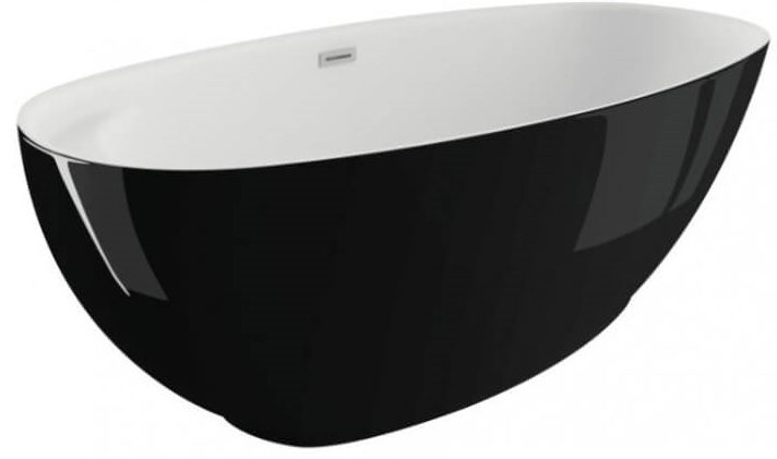 Polimat Kivi baignoire autoportante 165x75 cm ovale bicolore 00472