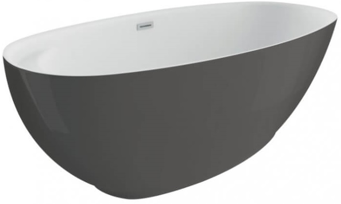 Polimat Kivi baignoire autoportante 165x75 cm ovale bicolore 00476