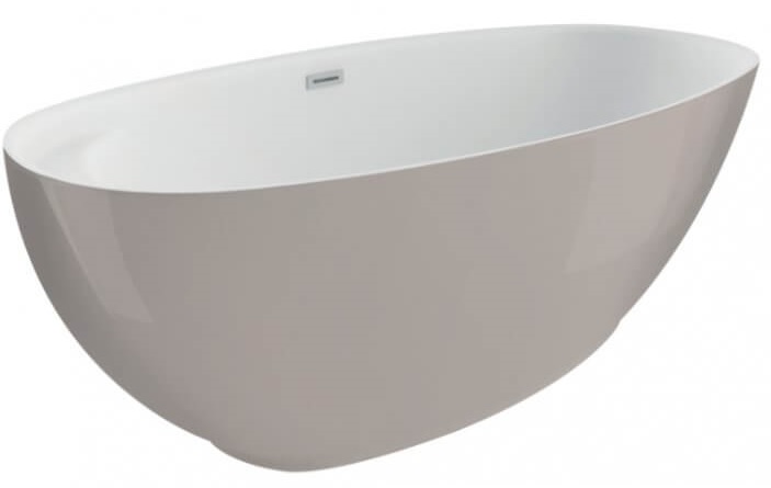 Polimat Kivi baignoire autoportante 165x75 cm ovale bicolore 00475