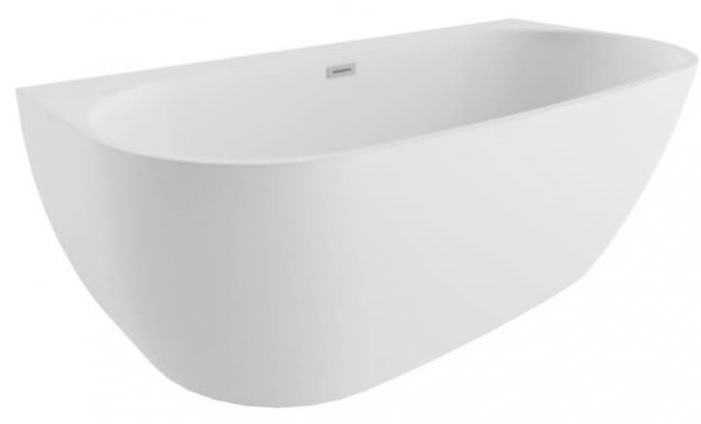 Polimat Risa baignoire murale 170x80 cm ovale blanc 00441