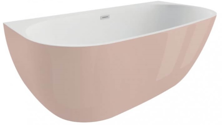 Polimat Risa baignoire murale 170x80 cm ovale bicolore 00446
