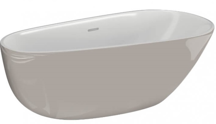 Polimat Shila baignoire autoportante 170x85 cm ovale bicolore 00431
