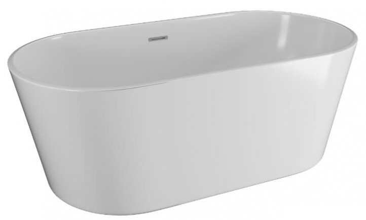 Polimat Uzo baignoire autoportante 160x80 cm ovale blanc 00221