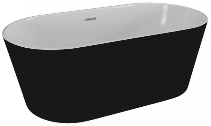 Polimat Uzo baignoire autoportante 160x80 cm ovale bicolore 00337