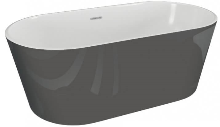 Polimat Uzo baignoire autoportante 160x80 cm ovale bicolore 00437