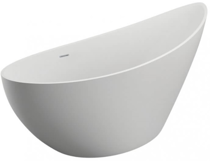 Polimat Zoe baignoire autoportante 180x80 cm ovale blanc 00256