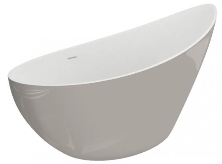 Polimat Zoe baignoire autoportante 180x80 cm ovale bicolore 00407