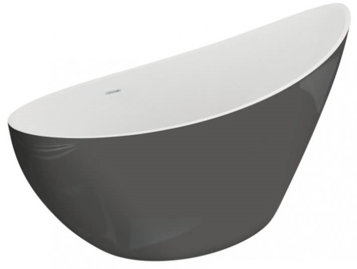 Polimat Zoe baignoire autoportante 180x80 cm ovale bicolore 00409