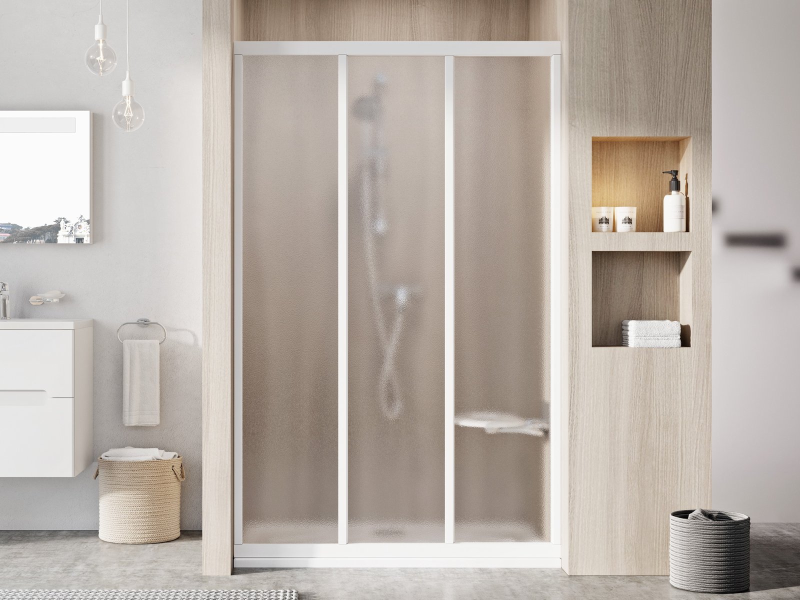 Ravak Supernova porte de douche 110 cm coulissant blanc brillant/ 00VD01R2ZG