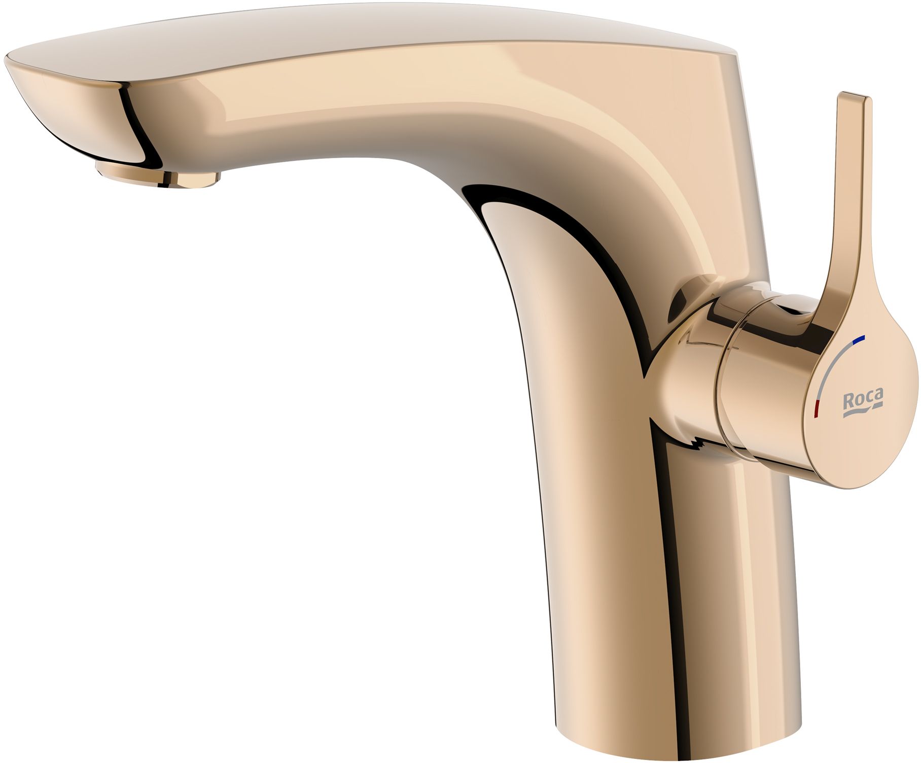 Roca Insignia mitigeur de lavabo sur pied doré A5A3B3ARG0