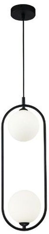 Maytoni Ring lampe suspendue 2x25 W noir MOD013PL-02B