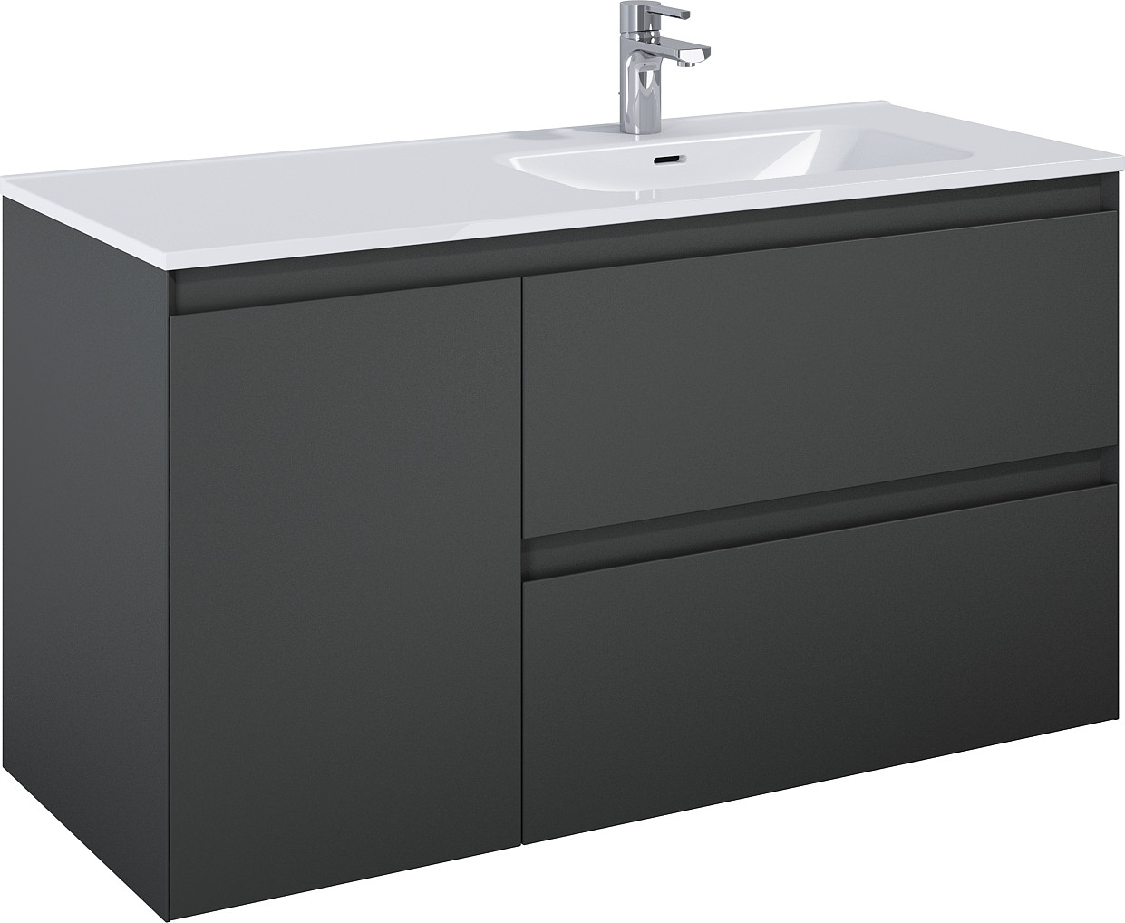 Elita Split armoire 120x45.8x63.5 cm sous-lavabo suspendu anthracite RE011205256010