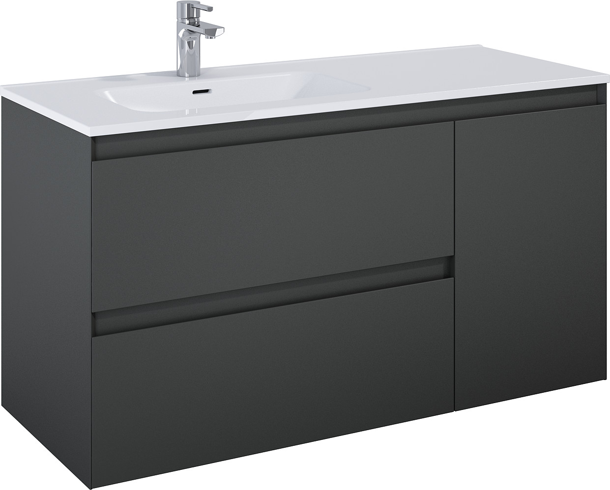Elita Split armoire 120x45.8x63.5 cm sous-lavabo suspendu anthracite RE011206256010