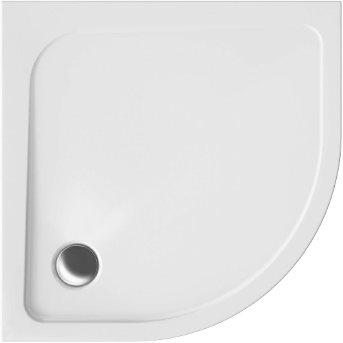 Polimat Pako receveur de douche semi-circulaire 80x80 cm blanc 00111