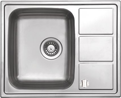 Berg Rill évier en acier inoxydable 61.5x50 cm acier LTL615.500GT8