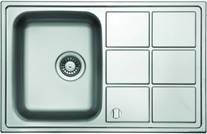 Berg Rill évier en acier inoxydable 78x50 cm acier LTL780.500GT8