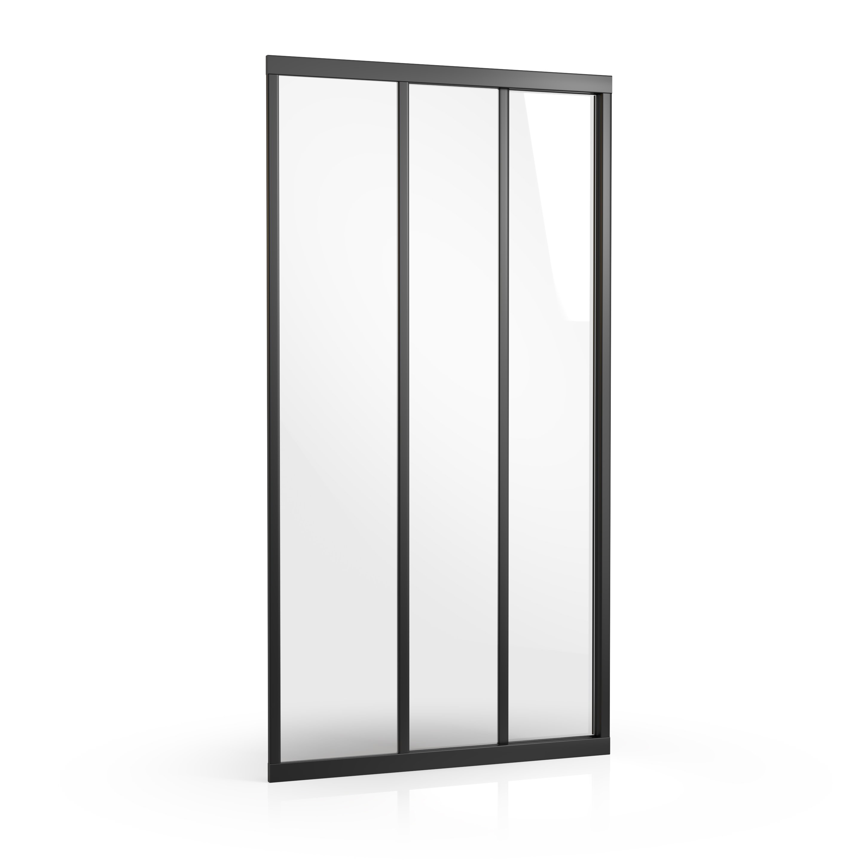 Ravak Supernova porte de douche 130 cm coulissant noir mat/verre transparent 00VJ03R2Z1
